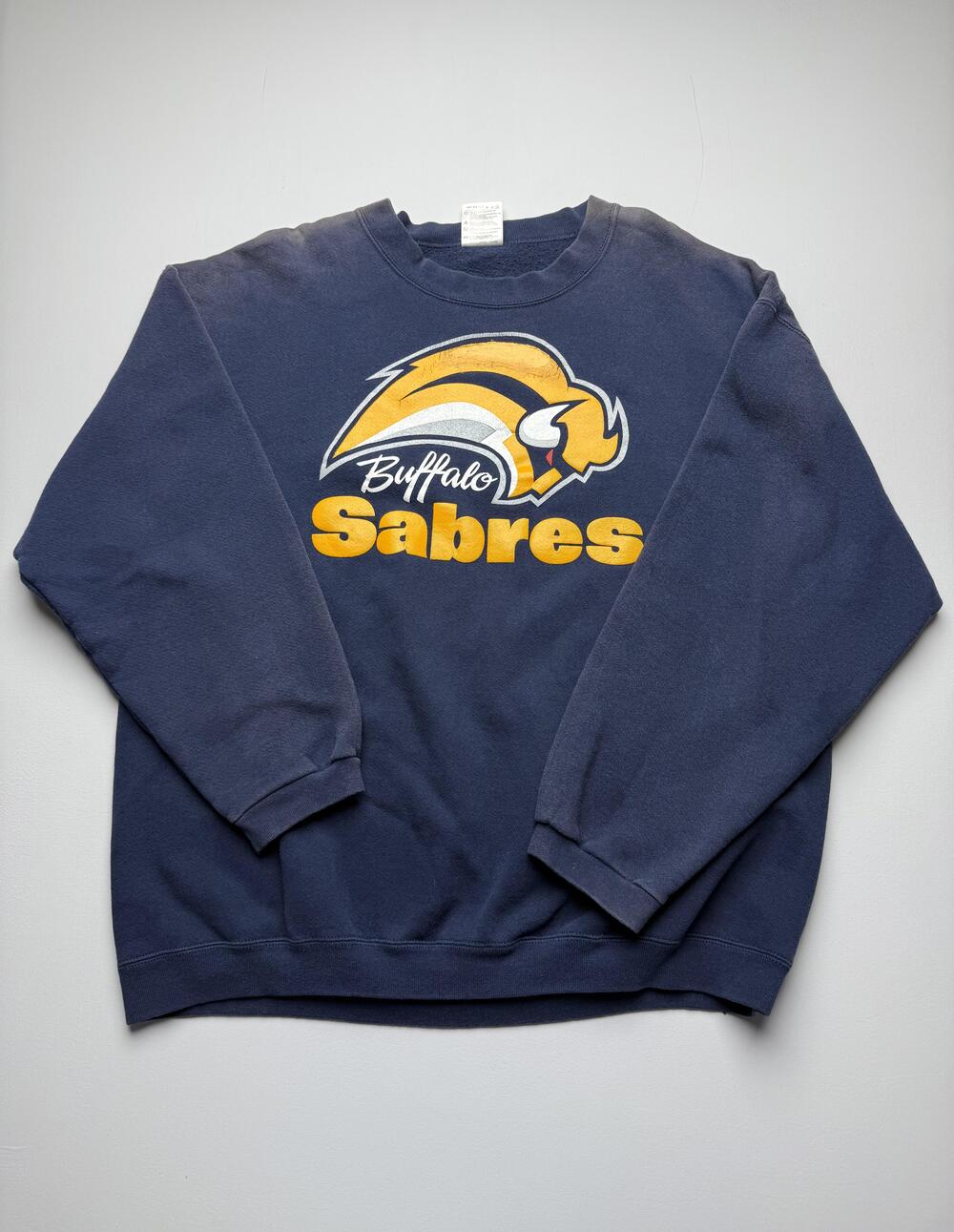 Buffalo Sabres Sweatshirt Mens XL Blue NHL Hockey Tultex Graphic Crewneck